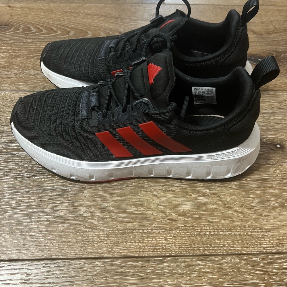 Adidas Black and Red Sneakers